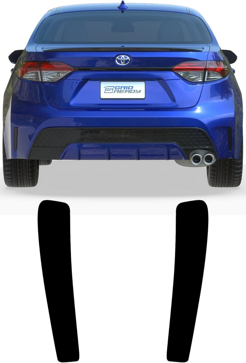 GRIDREADY Black Reflector Tint Overlays Compatible with 2019-2025 Toyota Corolla Sedan - Image 1